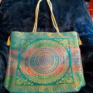 Beautiful rich color handmade Tote bag NWOT